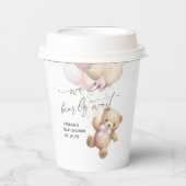 Gobelets En Papier Pink Bearly Wait Moderne bébé fille douche (Recto)