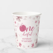 GOBELETS EN PAPIER PINK BOW & ARCH FALL PUMPKIN FLOWERS BIRTHDAY (Verso)