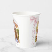 Gobelets En Papier Pink Bow Graduation (Droite)