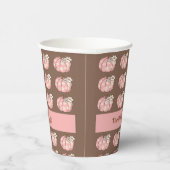 Gobelets En Papier Pink Citrouille Harvest Thanksgiving Diner tasse d (Droite)