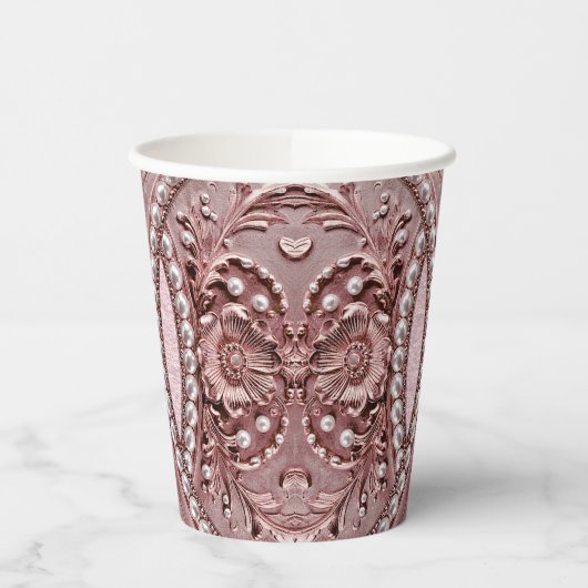 Gobelets En Papier Pink Flower Paper Cups (Gauche)
