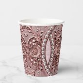 Gobelets En Papier Pink Flower Paper Cups (Recto)