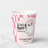 Gobelets En Papier Pink Ghost Little Boo est presque dû Baby shower (Recto)