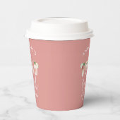Gobelets En Papier Pink girly moderne cocktail script nuptiale douche (Gauche)