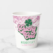 Gobelets En Papier Pink Green St. Patrick's Lucky One Premier Anniver (Verso)