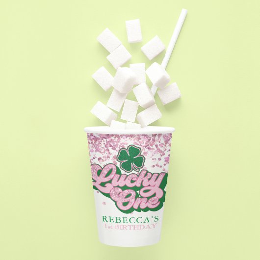 Gobelets En Papier Pink Green St. Patrick's Lucky One Premier Anniver