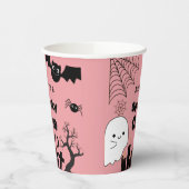 Gobelets En Papier Pink Halloween Sppoky Un premier anniversaire fête (Gauche)