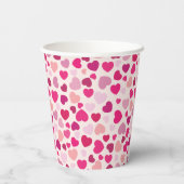 Gobelets En Papier Pink Heart Valentine's Day (Verso)