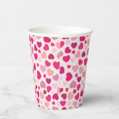 Gobelets En Papier Pink Heart Valentine's Day (Droite)