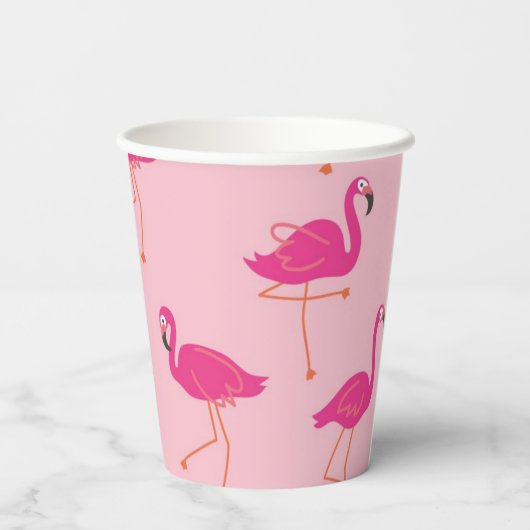 Gobelets En Papier Pink Pool Party Malibu Flamant rose Retro (Verso)