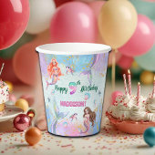 Gobelets En Papier Pink Purple Glitter Mermaids 9th Birthday Party