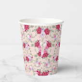 Gobelets En Papier Pink red flowers (Droite)