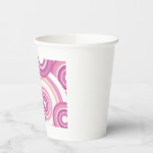 Gobelets En Papier Pink Retro Circles Pattern (Gauche)