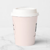 Gobelets En Papier Pink Simple Heart Business Logo Code QR personnali (Gauche)