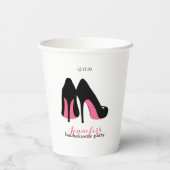 Gobelets En Papier Pink Stilettos Girls Night Out Bachelorette (Verso)
