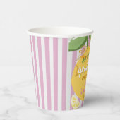 Gobelets En Papier Pink Stripes Lemons Yellow bow Grad Paper Cups (Droite)