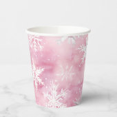 Gobelets En Papier Pink Winter Wonderland Fête des filles (Gauche)
