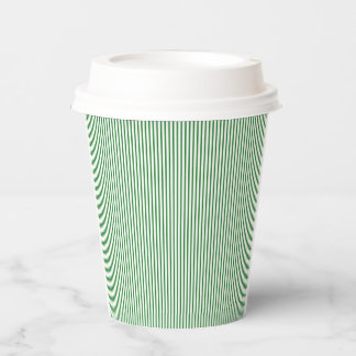Gobelets En Papier Pinstripe verte