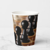 Gobelets En Papier Pions sur le tableau d'échecs (Verso)