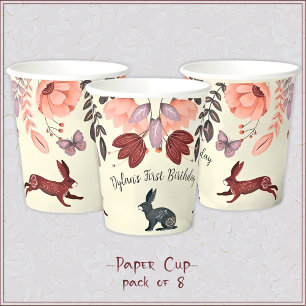 Gobelets En Papier Pipe de lapin d'art populaire de porc doux Hygge f