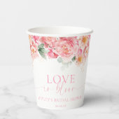 Gobelets En Papier Piper Paeony Fleurs Amour en Fleur Mariage (Verso)