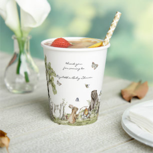 Gobelets En Papier Pique-nique en forêt   Baby Shower Animaux de la F