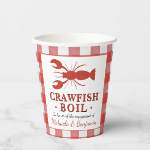 Gobelets En Papier Pique-nique Fiançailles de la fête du homard de l'