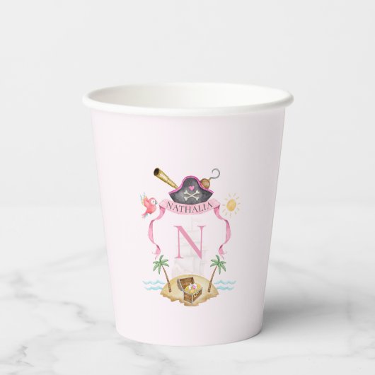 Gobelets En Papier Pirate Crest (Verso)