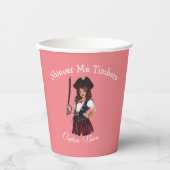 Gobelets En Papier Pirate Fille  (Recto)