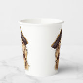 Gobelets En Papier Pirate Golden Retriever Chien Crâne (Gauche)