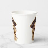 Gobelets En Papier Pirate Golden Retriever Chien Crâne (Droite)