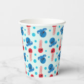 Gobelets En Papier Pirate Octopus, Pirate Jellyfish, Sea Animaux (Verso)