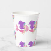 Gobelets En Papier Pirate rose sirène de fête Coupes en papier (Droite)