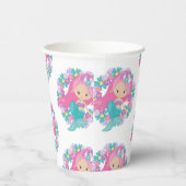 Gobelets En Papier Pirate rose sirène de fête Coupes en papier (Droite)