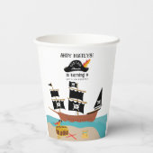 Gobelets En Papier Pirate Thème Anniversaire Fête (Verso)