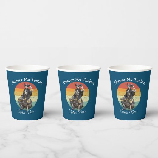 Gobelets En Papier Pirates de la fête de squelette (Multi)