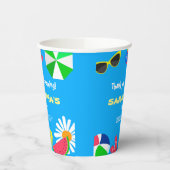Gobelets En Papier Piscine Fête Anniversaire Amusants Bright Colours  (Gauche)