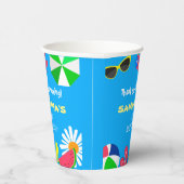 Gobelets En Papier Piscine Fête Anniversaire Amusants Bright Colours  (Droite)