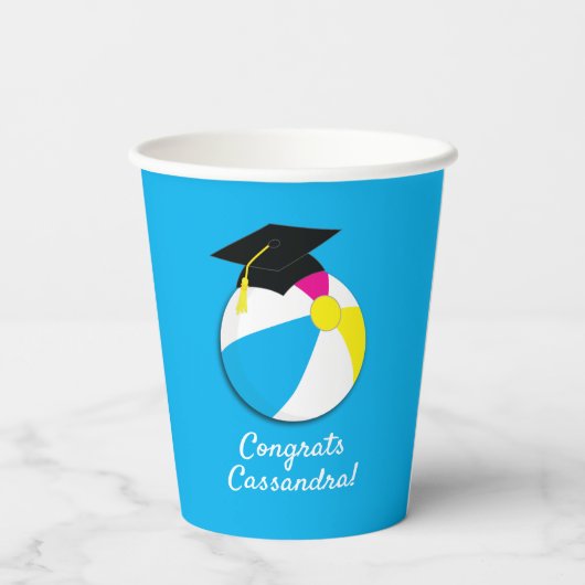 Gobelets En Papier Piscine Party Beach Ball (Verso)