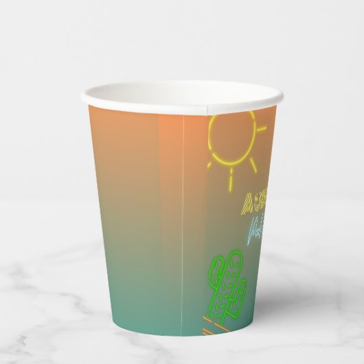 Gobelets En Papier Piscine Party Neon (Droite)