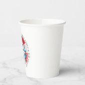 Gobelets En Papier Piscine Party rouge bleu Chill out Personnalisé (Gauche)