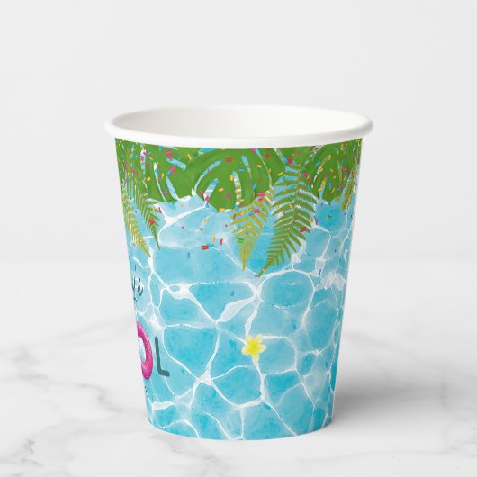 Gobelets En Papier Piscine tropicale Piscine de fête Anniversaire (Verso)