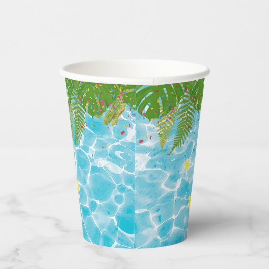 Gobelets En Papier Piscine tropicale Piscine de fête Anniversaire (Droite)