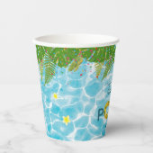 Gobelets En Papier Piscine tropicale Piscine de fête Anniversaire (Recto)