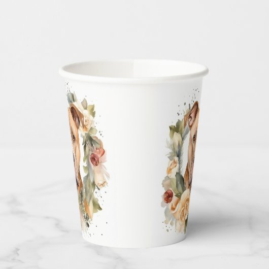 Gobelets En Papier Pitbull Christmas Wreath Festive Pup (Gauche)