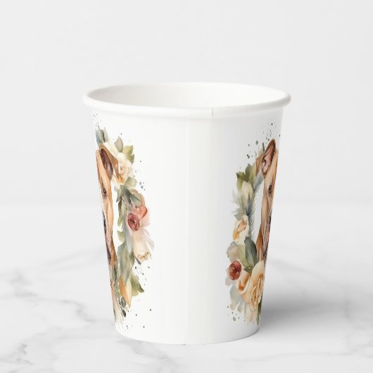 Gobelets En Papier Pitbull Christmas Wreath Festive Pup (Droite)