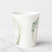 Gobelets En Papier PixDezines H2 Botanique Eucalyptus Wreath Baptême (Droite)