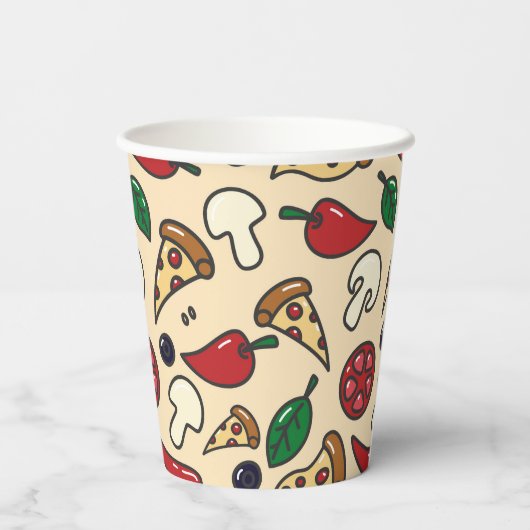 Gobelets En Papier Pizza (Verso)