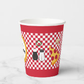 Gobelets En Papier Pizza Party personnalisé (Verso)