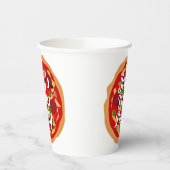 Gobelets En Papier pizza pepperoni italienne coutume fête d'anniversa (Gauche)